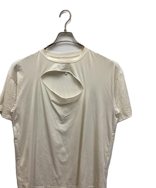 MM6 Maison Margiela（エムエムシックスメゾンマルジェラ）MM6 Maison Margiela (エムエムシックスメゾンマルジェラ) フロントスラッシュオーバーカットソー アイボリー サイズ:Sの古着・服飾アイテム