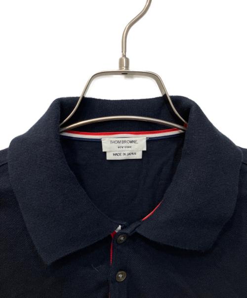 Thom Browne（トムブラウン）Thom Browne (トムブラウン) ポロシャツ ネイビー サイズ:Lの古着・服飾アイテム