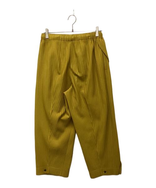 HOMME PLISSE ISSEY MIYAKE（オム プリッセ イッセイ ミヤケ）HOMME PLISSE ISSEY MIYAKE (オム プリッセ イッセイ ミヤケ) BOW プリーツパンツ イエロー サイズ:1の古着・服飾アイテム