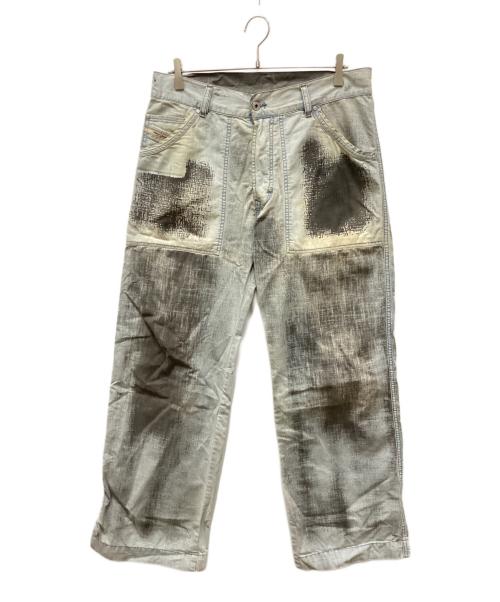 DIESEL（ディーゼル）DIESEL (ディーゼル) ステインプリントベイカーパンツ インディゴ サイズ:w30の古着・服飾アイテム