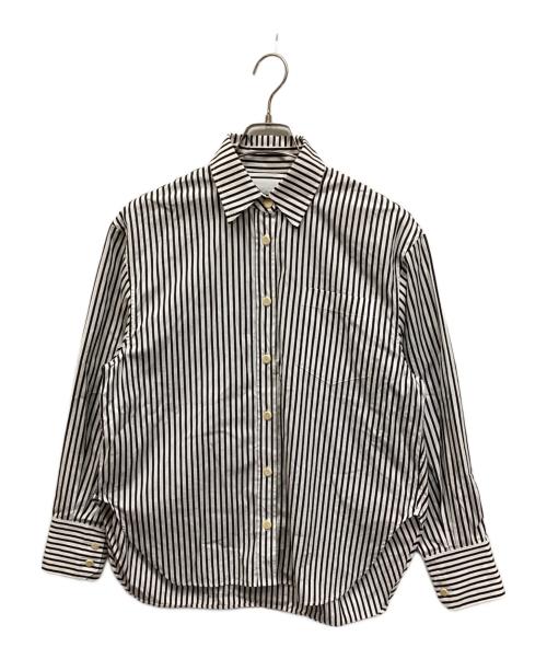 MARIAMcMANUS（マリアマクマナス）MARIAMcMANUS (マリアマクマナス) ストライプシャツ ホワイト×ブラック サイズ:XSの古着・服飾アイテム