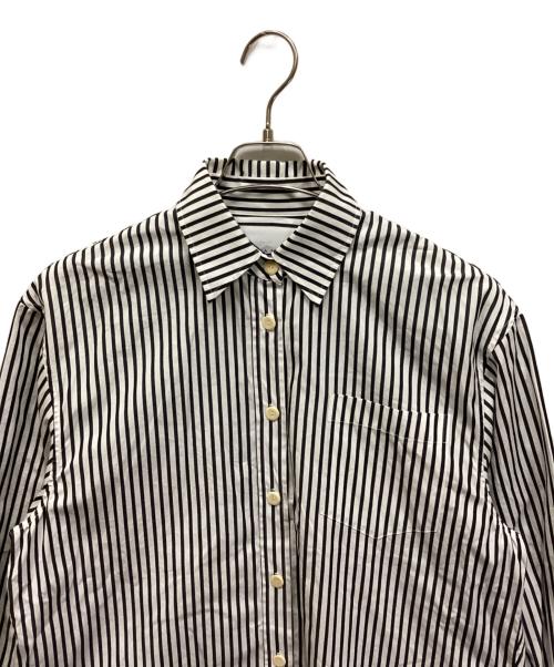MARIAMcMANUS（マリアマクマナス）MARIAMcMANUS (マリアマクマナス) ストライプシャツ ホワイト×ブラック サイズ:XSの古着・服飾アイテム