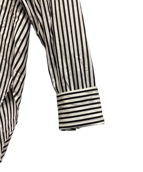 MARIAMcMANUS（マリアマクマナス）MARIAMcMANUS (マリアマクマナス) ストライプシャツ ホワイト×ブラック サイズ:XSの古着・服飾アイテム