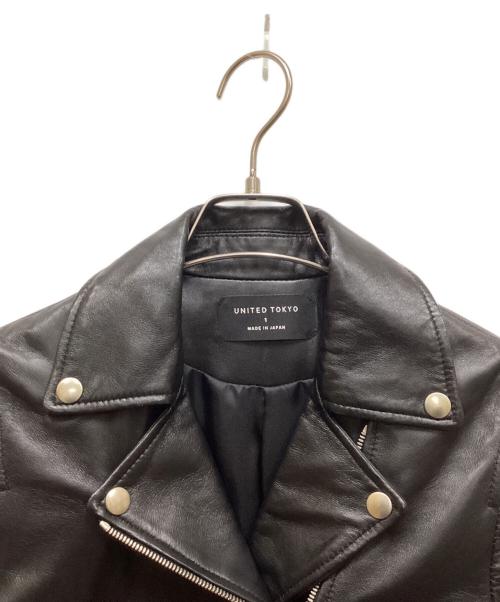 UNITED TOKYO（ユナイテッドトーキョー）UNITED TOKYO (ユナイテッドトーキョー) シープレザーダブルライダースジャケット ブラック サイズ:1の古着・服飾アイテム