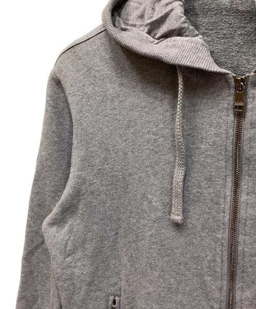 DOLCE & GABBANA（ドルチェ＆ガッバーナ）DOLCE & GABBANA (ドルチェ＆ガッバーナ) ロゴプレートジップパーカー グレー サイズ:50の古着・服飾アイテム