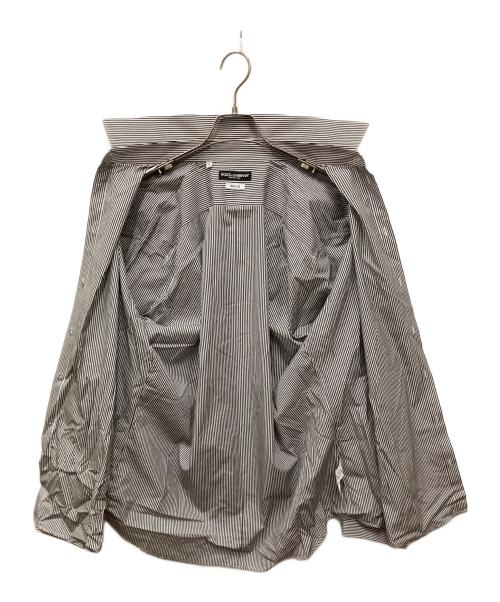 DOLCE & GABBANA（ドルチェ＆ガッバーナ）DOLCE & GABBANA (ドルチェ＆ガッバーナ) ストライプシャツ ホワイト×ブラック サイズ:17.5/44の古着・服飾アイテム