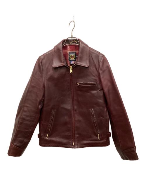Schott（ショット）Schott (ショット) TRUCKER JACKET Horween Leather ボルドー サイズ:36の古着・服飾アイテム