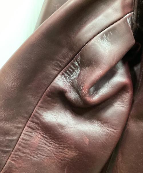 Schott（ショット）Schott (ショット) TRUCKER JACKET Horween Leather ボルドー サイズ:36の古着・服飾アイテム