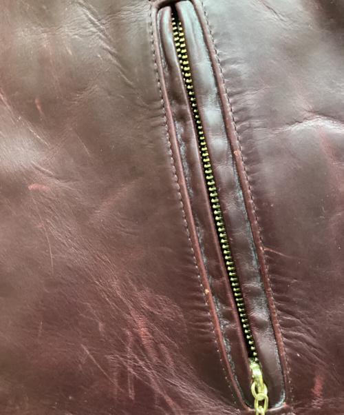 Schott（ショット）Schott (ショット) TRUCKER JACKET Horween Leather ボルドー サイズ:36の古着・服飾アイテム