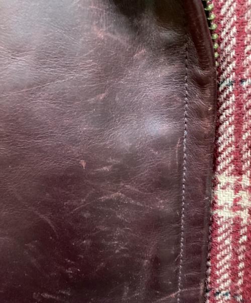 Schott（ショット）Schott (ショット) TRUCKER JACKET Horween Leather ボルドー サイズ:36の古着・服飾アイテム