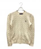 POLO RALPH LAURENポロ・ラルフローレン）の古着「カシミヤ混ウールケーブルニット」｜アイボリー