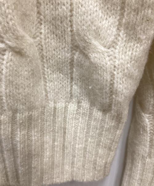 POLO RALPH LAUREN（ポロ・ラルフローレン）POLO RALPH LAUREN (ポロ・ラルフローレン) カシミヤ混ウールケーブルニット アイボリー サイズ:XSの古着・服飾アイテム