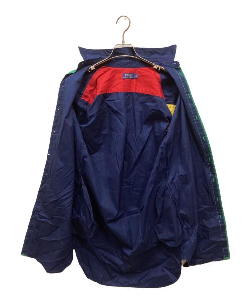 POLO RALPH LAUREN（ポロ・ラルフローレン）POLO RALPH LAUREN (ポロ・ラルフローレン) ブロックカラーシャツワンピース ネイビー サイズ:4の古着・服飾アイテム