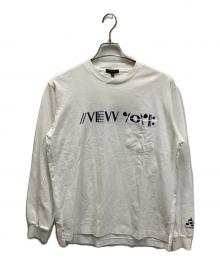Engineered Garments（エンジニアドガーメンツ）の古着「Printed Cross Crew Neck L/S T-shirt/プリンテッドクロスクルーネックロングスリーブティーシャツ」｜ホワイト