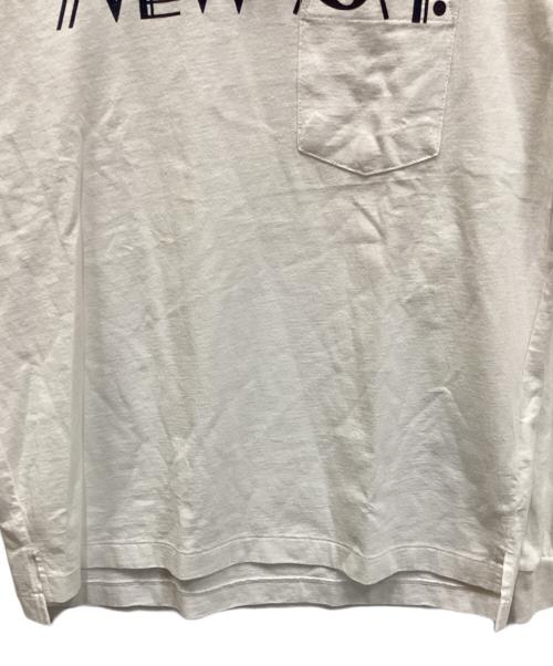 Engineered Garments（エンジニアドガーメンツ）Engineered Garments (エンジニアドガーメンツ) Printed Cross Crew Neck L/S T-shirt/プリンテッドクロスクルーネックロングスリーブティーシャツ ホワイト サイズ:XSの古着・服飾アイテム