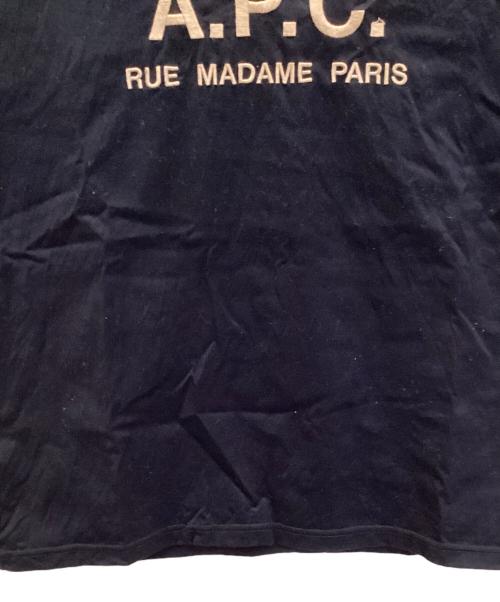 A.P.C.（アーペーセー）A.P.C. (アーペーセー) 刺繍クロップドTシャツ ネイビー サイズ:XSの古着・服飾アイテム