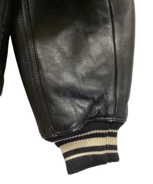 AVIREX（アヴィレックス）AVIREX (アヴィレックス) レザーバーシティージャケット ブラック サイズ:XSの古着・服飾アイテム