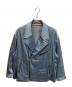 GUILD PRIME（ギルドプライム）の古着「ダブルライダースジャケット」｜ブルー