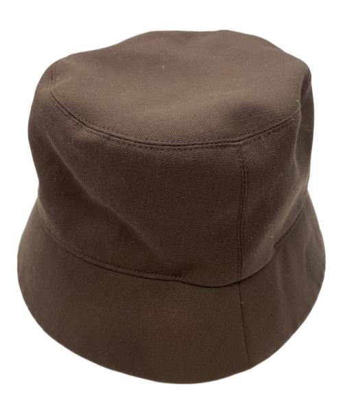 AKANE UTSUNOMIYA（アカネウツノミヤ）AKANE UTSUNOMIYA (アカネウツノミヤ) ENTWURFEIN (エントワフェイン) ニットテープバケットハット ブラウンの古着・服飾アイテム