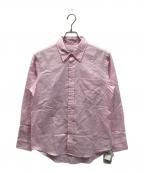 JOHN SMEDLEYジョンスメドレー）の古着「MICRO OXFORD CONCEAL BD SHIRT/ミクロオックスフォードカンスィールビーディーシャツ」｜ピンク