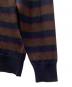 中古・古着 JOHN SMEDLEY (ジョンスメドレー) STRIPED PULLOVER クルーネックニット/ストライプドプルオーバー ブラウン×ネイビー サイズ:M：11000円