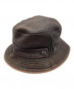 HERMESエルメス）の古着「ラムレザーハット」｜ブラウン