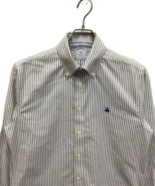 BROOKS BROTHERS（ブルックスブラザーズ）BROOKS BROTHERS (ブルックスブラザーズ) ストライプBDシャツ ホワイト×グレー サイズ:Sの古着・服飾アイテム