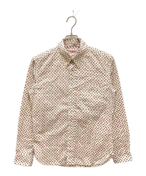 JELADO（ジェラード）JELADO (ジェラード) 総柄シャツ レッド×ホワイト サイズ:Sの古着・服飾アイテム