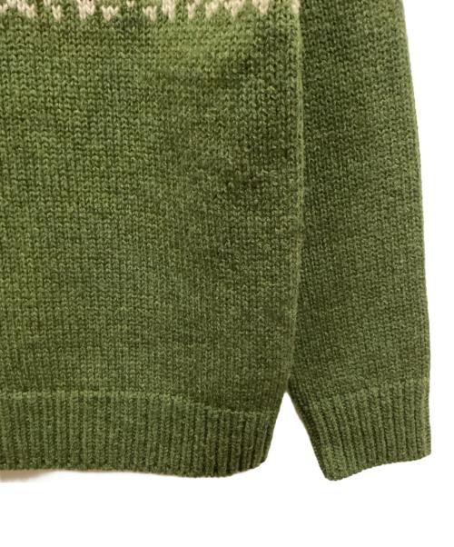 JELADO（ジェラード）JELADO (ジェラード) ボートネックニット ベージュ×カーキ サイズ:Sの古着・服飾アイテム