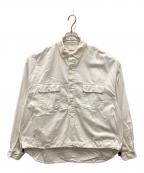 KAPITALキャピタル）の古着「ヘリンボーンツイルアノラックシャツ」｜ホワイト