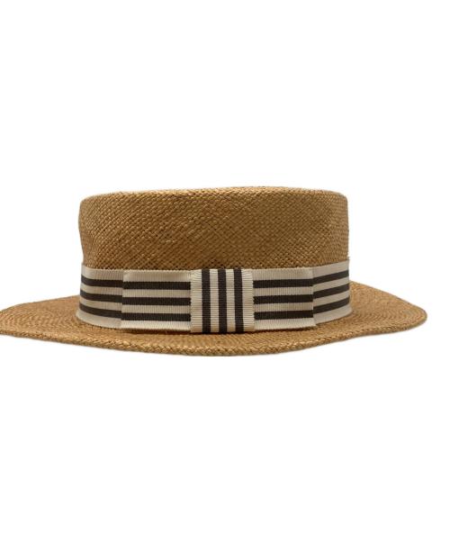 Pois E（ポイゼ）pois e (ポイゼ) カンカン帽 ブラウン サイズ:表記なしの古着・服飾アイテム