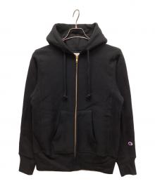 Champion REVERSE WEAVE（チャンピオン リバース ウィーブ）の古着「ジップパーカー」｜ブラック