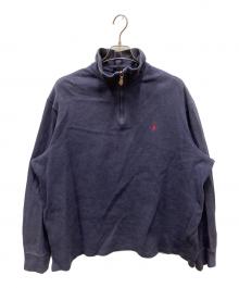 POLO RALPH LAUREN（ポロ・ラルフローレン）の古着「ハーフジップスウェット」｜ネイビー