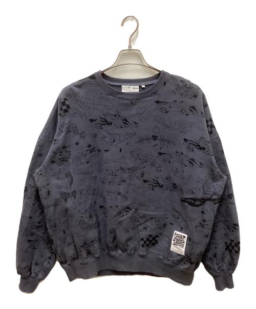 BlackEyePatch（ブラックアイパッチ）BlackEyePatch (ブラックアイパッチ) ALEHSY スウェット/イラストプリント グレー サイズ:Lの古着・服飾アイテム