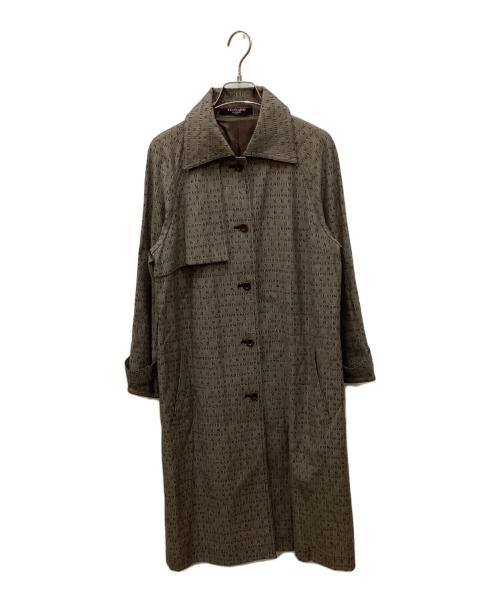LEONARD（レオナール）LEONARD (レオナール) スプリング テキストトレンチコート ブラウン サイズ:11の古着・服飾アイテム