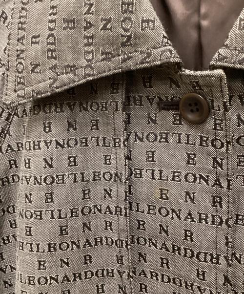 LEONARD（レオナール）LEONARD (レオナール) スプリング テキストトレンチコート ブラウン サイズ:11の古着・服飾アイテム