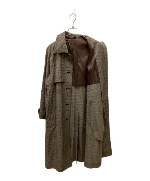 LEONARD（レオナール）LEONARD (レオナール) スプリング テキストトレンチコート ブラウン サイズ:11の古着・服飾アイテム
