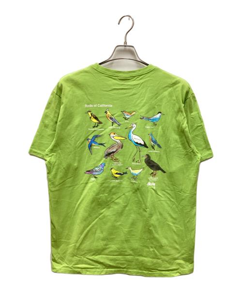 stussy（ステューシー）stussy (ステューシー) birds of california tee/バーズオブカリフォォルニアTシャツ 黄緑 サイズ:Lの古着・服飾アイテム
