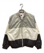 NIKEナイキ）の古着「90Sナイロンジャケット」｜ライトグレー×ホワイト×ブラック