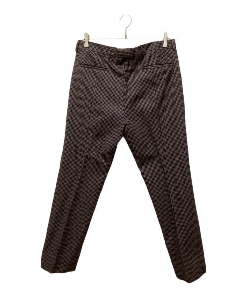PRADA（プラダ）PRADA (プラダ) 千鳥柄ウールスラックス ブラウン×グレー サイズ:52の古着・服飾アイテム