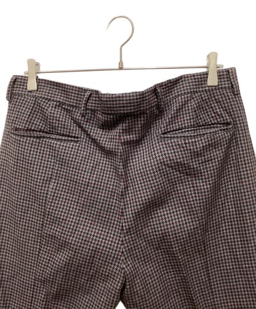 PRADA（プラダ）PRADA (プラダ) 千鳥柄ウールスラックス ブラウン×グレー サイズ:52の古着・服飾アイテム
