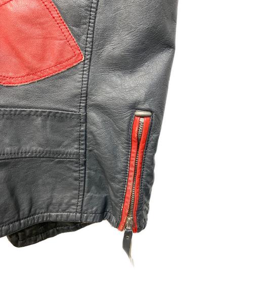 DIESEL（ディーゼル）DIESEL (ディーゼル) レザーベスト ネイビー サイズ:Sの古着・服飾アイテム