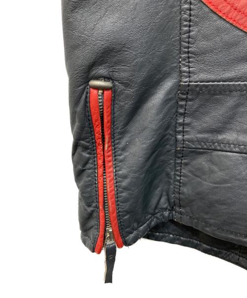 DIESEL（ディーゼル）DIESEL (ディーゼル) レザーベスト ネイビー サイズ:Sの古着・服飾アイテム