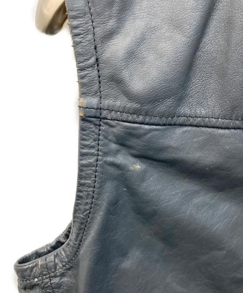 DIESEL（ディーゼル）DIESEL (ディーゼル) レザーベスト ネイビー サイズ:Sの古着・服飾アイテム