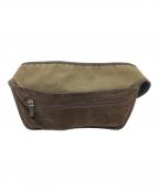 MIU MIUミュウミュウ）の古着「レザー切替ウエストバッグ」｜ブラウン×オリーブ