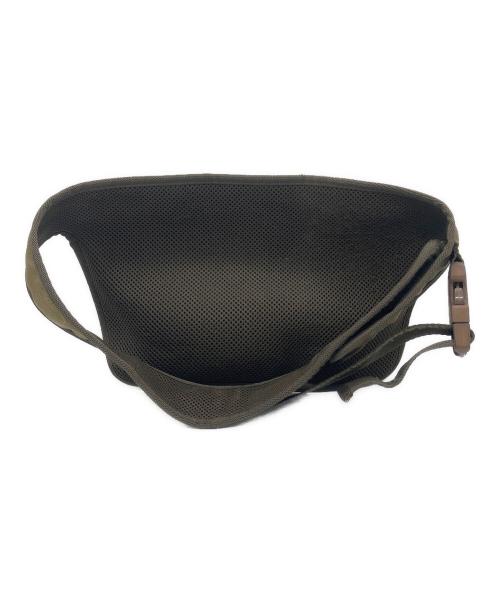 MIU MIU（ミュウミュウ）MIU MIU (ミュウミュウ) レザー切替ウエストバッグ ブラウン×オリーブの古着・服飾アイテム