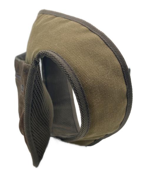 MIU MIU（ミュウミュウ）MIU MIU (ミュウミュウ) レザー切替ウエストバッグ ブラウン×オリーブの古着・服飾アイテム