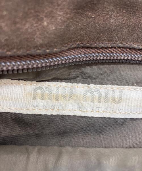 MIU MIU（ミュウミュウ）MIU MIU (ミュウミュウ) レザー切替ウエストバッグ ブラウン×オリーブの古着・服飾アイテム