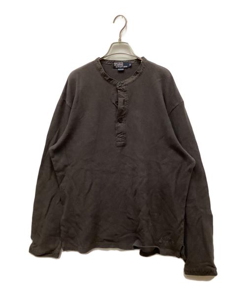 POLO RALPH LAUREN（ポロ・ラルフローレン）POLO RALPH LAUREN (ポロ・ラルフローレン) ヘンリーネックロングスリーブカットソー グレー サイズ:XLの古着・服飾アイテム
