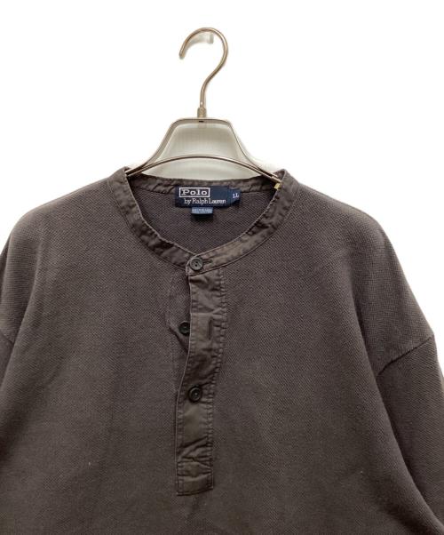 POLO RALPH LAUREN（ポロ・ラルフローレン）POLO RALPH LAUREN (ポロ・ラルフローレン) ヘンリーネックロングスリーブカットソー グレー サイズ:XLの古着・服飾アイテム